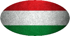 Drapeaux Europe Hongrie Ovale 