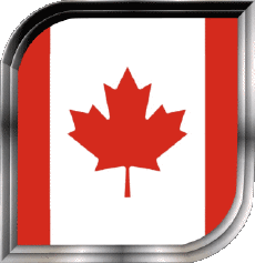 Drapeaux Amériques Canada Carré 