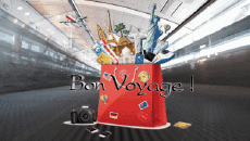 Mensajes Francés Bon Voyage Fondo animado 003 