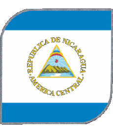 Drapeaux Amériques Nicaragua Carré 