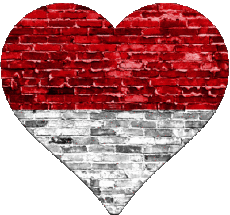 Bandiere Europa Monaco Cuore 