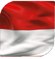 Drapeaux Asie Indonésie Carré 