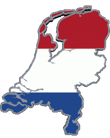 Banderas Europa Países Bajos Mapa 