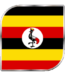 Bandiere Africa Uganda Quadrato 