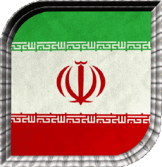 Bandiere Asia Iran Quadrato 