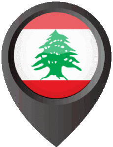 Flags Asia Lebanon Location Pin 
