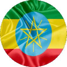 Fahnen Afrika Äthiopien Runde 