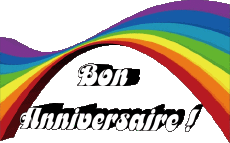 Messages French Bon Anniversaire Abstrait - Géométrique Transparent Background 021 
