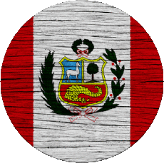 Flags America Peru Round 