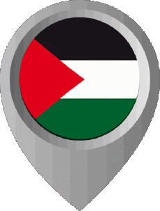 Drapeaux Asie Palestine Epingle de Localisation 