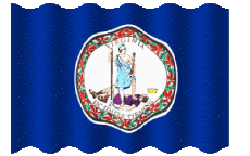 Banderas América U.S.A - Estados Virginia Ondulación 