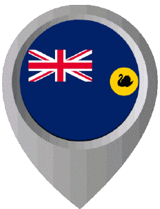 Drapeaux Océanie Australie Western Australia Epingle de Localisation 
