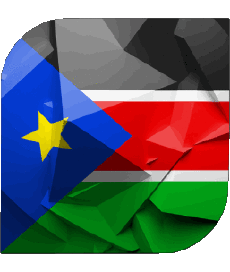 Drapeaux Afrique Soudan Sud Carré 