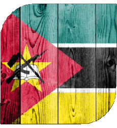 Drapeaux Afrique Mozambique Carré 