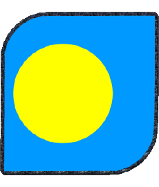 Drapeaux Océanie Palaos Carré 