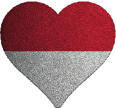 Bandiere Europa Monaco Cuore 