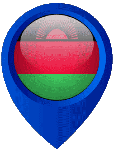 Fahnen Afrika Malawi Standort-Pin 