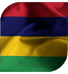 Flags Africa Mauritius Square 