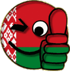 Fahnen Europa Weißrussland Smiley - OK 