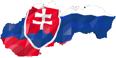 Flags Europe Slovakia Map 