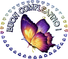Messages Italien Buon Compleanno Farfalle 001 