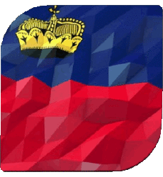 Bandiere Europa Liechtenstein Quadrato 