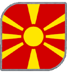 Bandiere Europa Macedonia Quadrato 