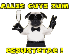 Mensajes Alemán Alles Gute zum Geburtstag Tiere 001 