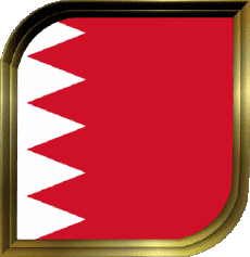 Bandiere Asia Bahrein Quadrato 