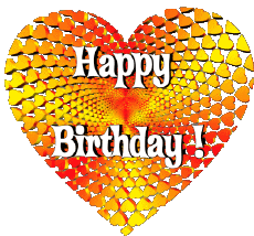 Mensajes Inglés Happy Birthday Heart 007 