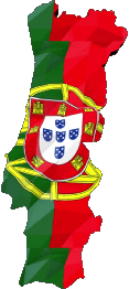 Bandiere Europa Portogallo Carta Geografica 