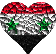 Bandiere Asia Siria Cuore 