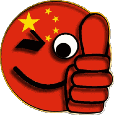 Banderas Asia China Smiley - OK 