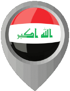 Fahnen Asien Irak Standort-Pin 