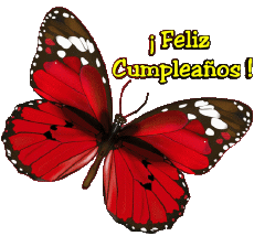 Mensajes Español Feliz Cumpleaños Mariposas 004 