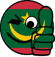 Fahnen Afrika Mauretanien Smiley - OK 