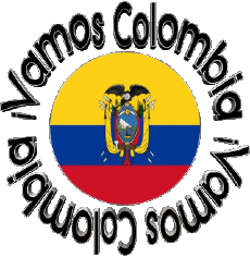 Messages Espagnol Vamos Colombia Bandera 