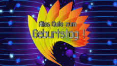 Messagi Tedesco Alles Gute zum Geburtstag Zusammenfassung - geometrisch Sfondo animato 003 