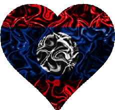 Drapeaux Asie Laos Coeur 