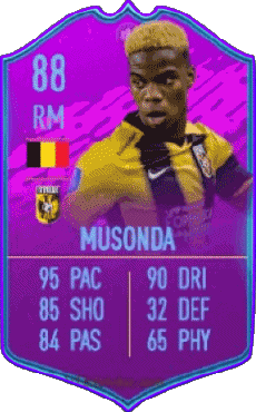 Multimedia Videospiele F I F A - Karten Spieler Belgien Charly Musonda 