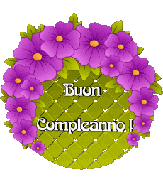 Messages Italien Buon Compleanno Floreale 019 