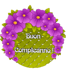 Messages Italien Buon Compleanno Floreale Fond Transparent 019 