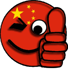 Fahnen Asien China Smiley - OK 