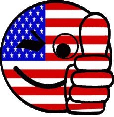 Fahnen Amerika U.S.A - National Smiley - OK 