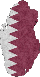 Drapeaux Asie Qatar Carte 