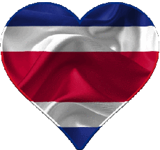 Banderas América Costa Rica Corazón 