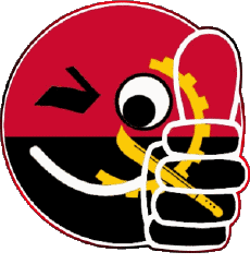 Fahnen Afrika Angola Smiley - Ok 