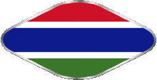 Flags Africa Gambia Oval 02 