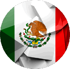 Drapeaux Amériques Mexique Rond 