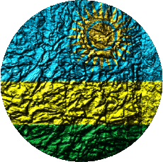 Drapeaux Afrique Rwanda Rond 